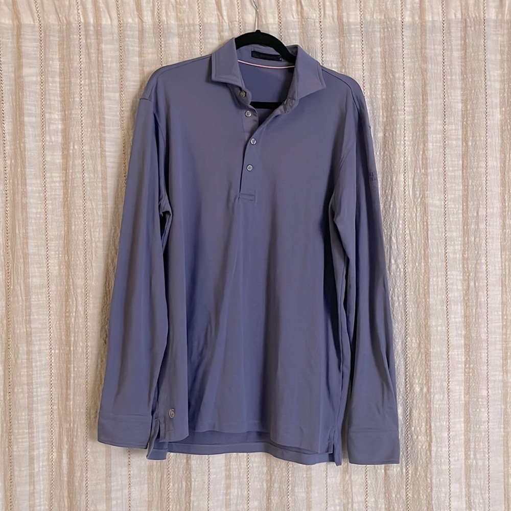 Greyson Blueish Purple Long Sleeve Polo